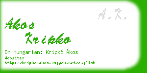 akos kripko business card